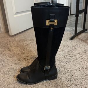 Karen Scott Black Over the Knee Boots